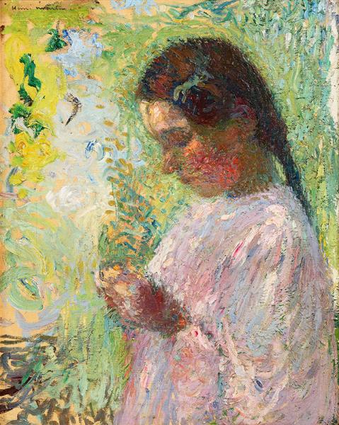 Jeune fille à la tresse Henri MARTIN