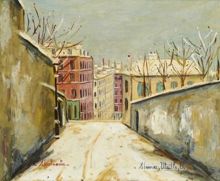 Rue du Mont-Cenis sous la neige, Montmartre, circa 1940