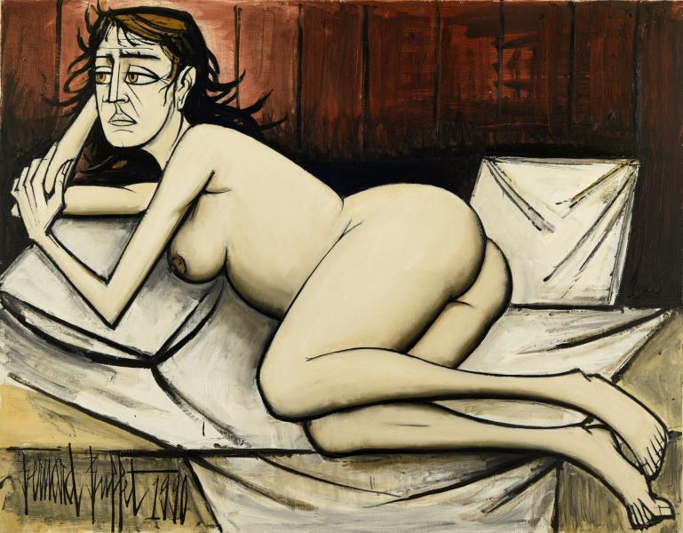 Nu couché sur le côté, 1990 Bernard BUFFET