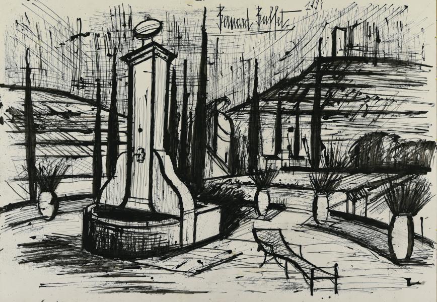 La Baume, la fontaine, 1994 Bernard BUFFET