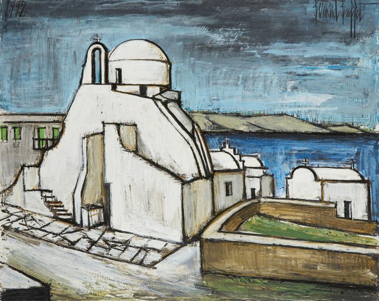 Mykonos, église de Paraportiani, 1992 Bernard BUFFET