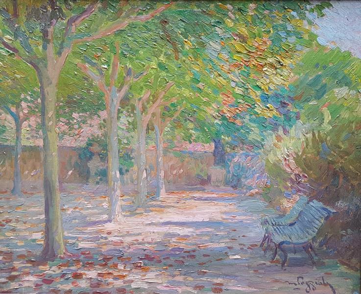 Banc au jardin