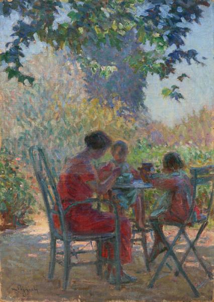 Déjeuner dans le jardin