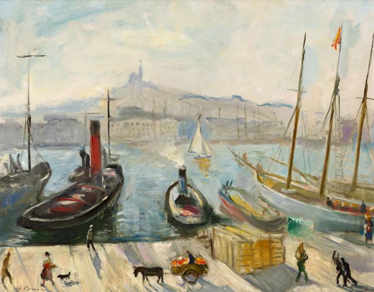 Port de Marseille au petit voilier blanc, c.1925 Charles CAMOIN
