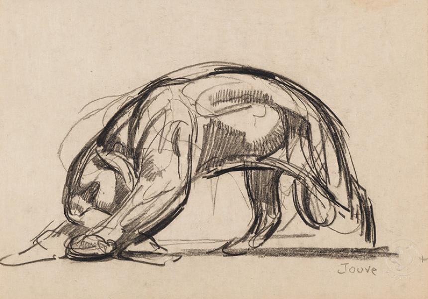 Esquisse pour Lionne dévorant sa proie, circa 1932 Paul JOUVE