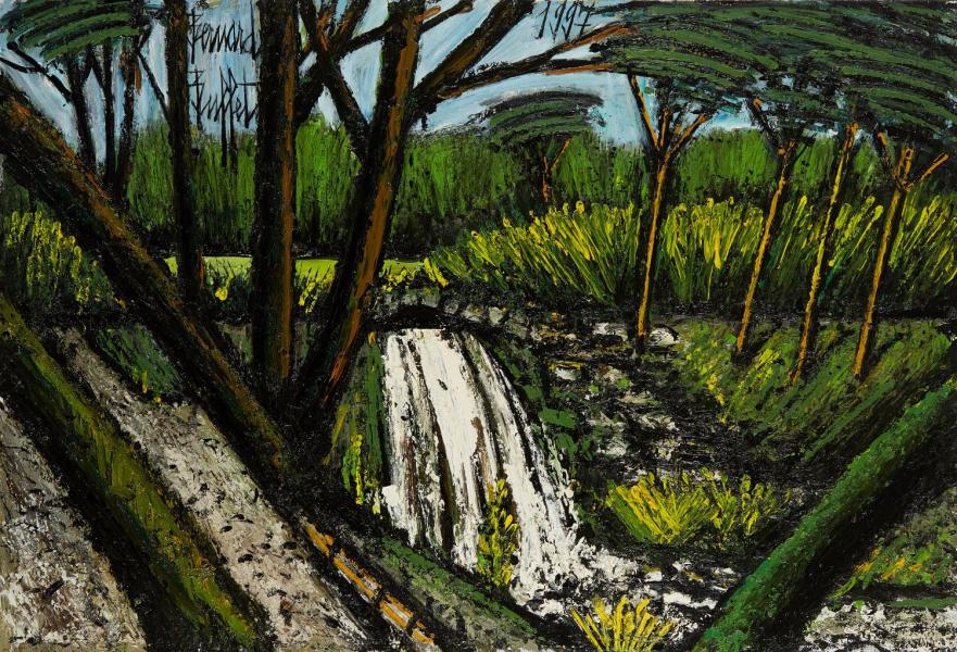 La Baume, la petite cascade et les genets, 1997 Bernard BUFFET