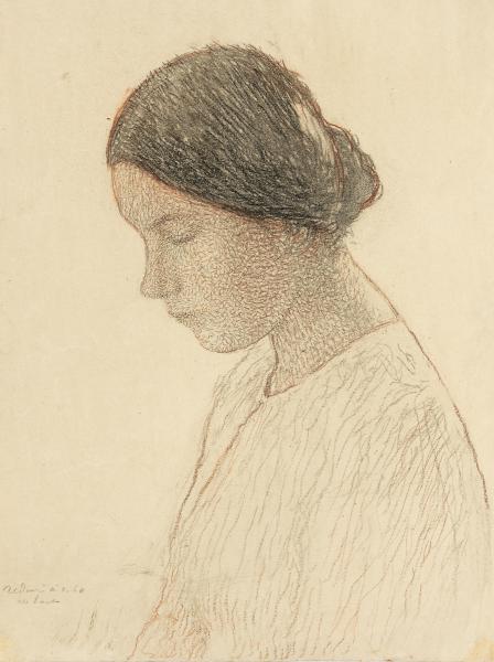 Jeune femme de profil. Etude pour Dans la Lumière, 1913 Henri MARTIN