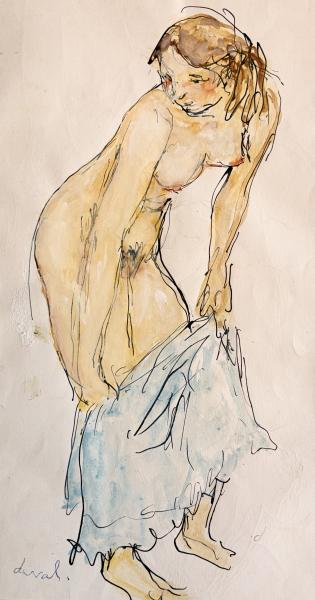 Femme s'habillant Pierre DEVAL