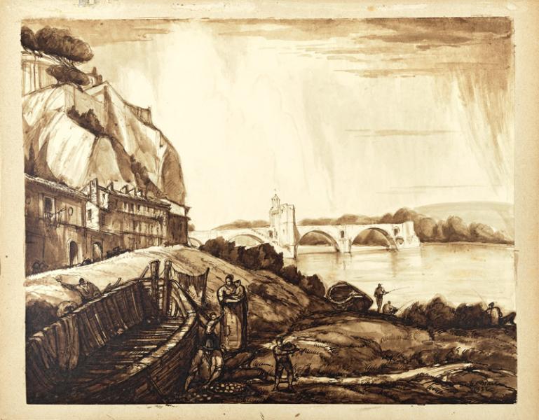 Avignon, Le pont Saint-Bénézet, 1932 André MAIRE