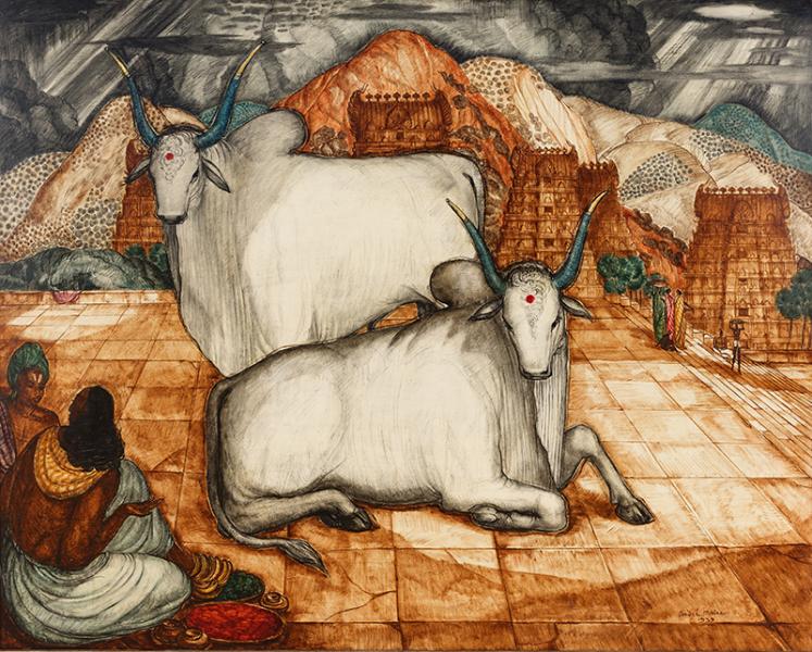 Inde, Les vaches sacrées, 1939 André MAIRE