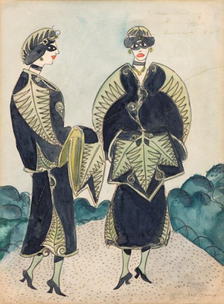 Femmes en habits de fougères, vers 1907 Auguste CHABAUD