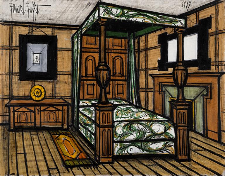Le lit à colonnes, 1987 Bernard BUFFET