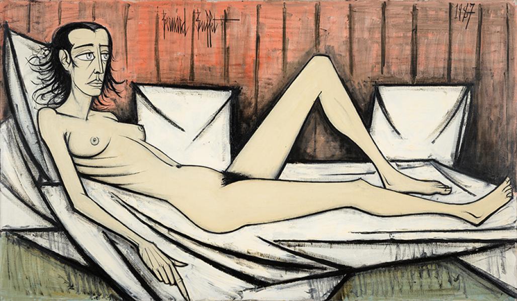 Nu sur fond rose, 1987 Bernard BUFFET