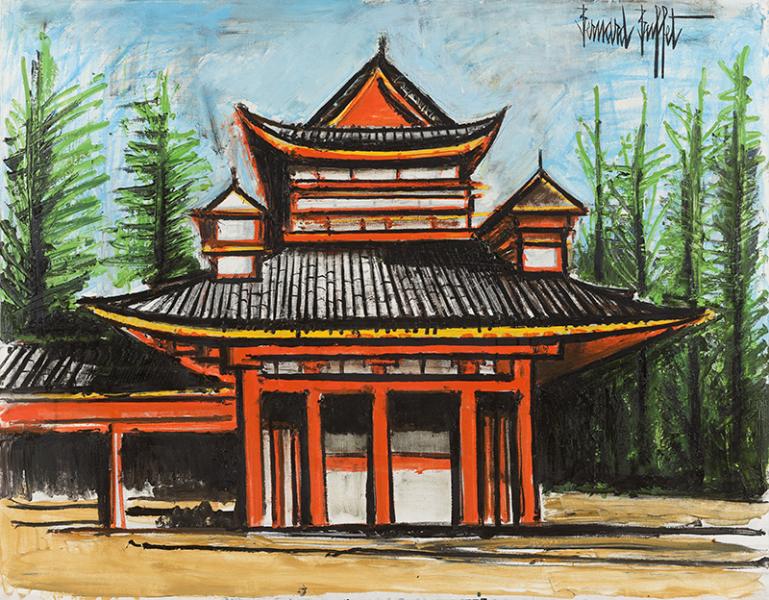 Sanctuaire Heianjingu, Kyoto, 1980 Bernard BUFFET