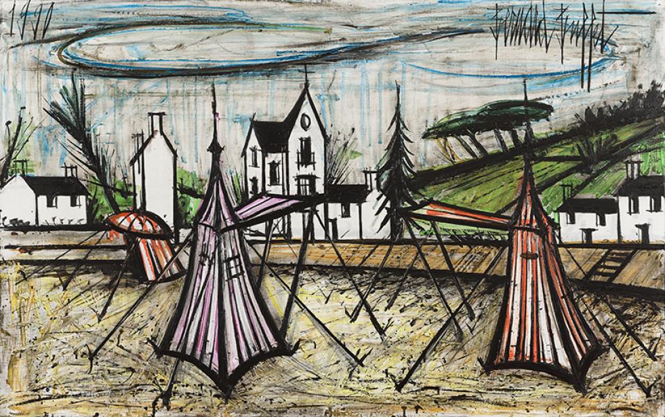 Tentes sur la plage, 1990 Bernard BUFFET
