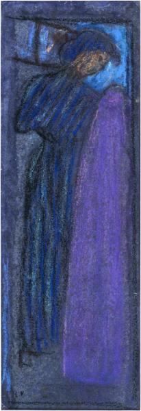 La couturière à l'étoffe mauve, effet de nuit, 1890 Edouard VUILLARD