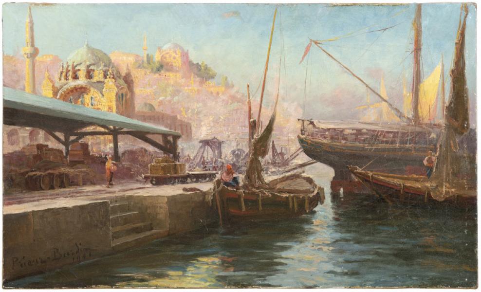 Vue de Constantinople, 1901 Eugène Antoine PRIEUR BARDIN