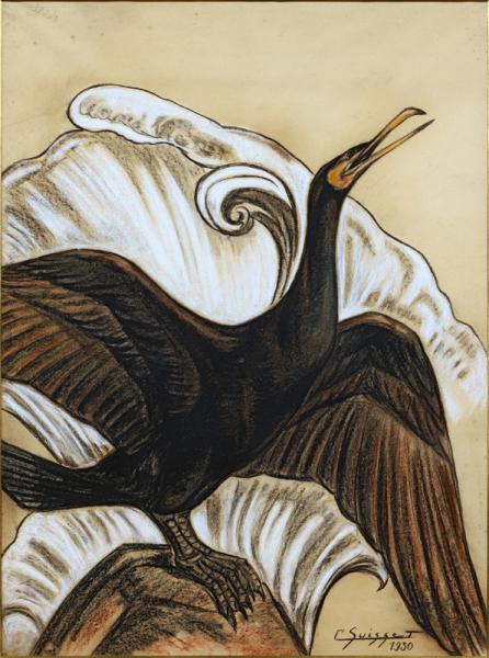 Cormoran dans la tempête, 1930. Gaston SUISSE