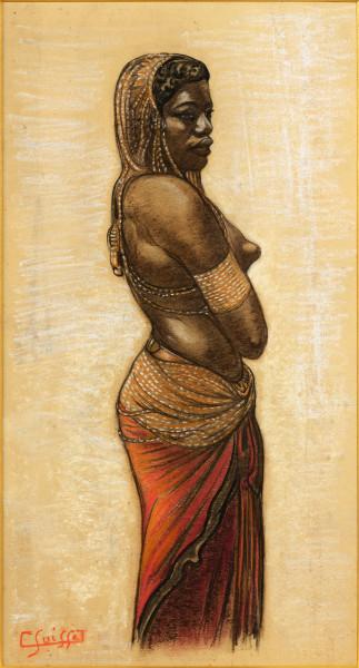Femme swahili de profil Gaston SUISSE