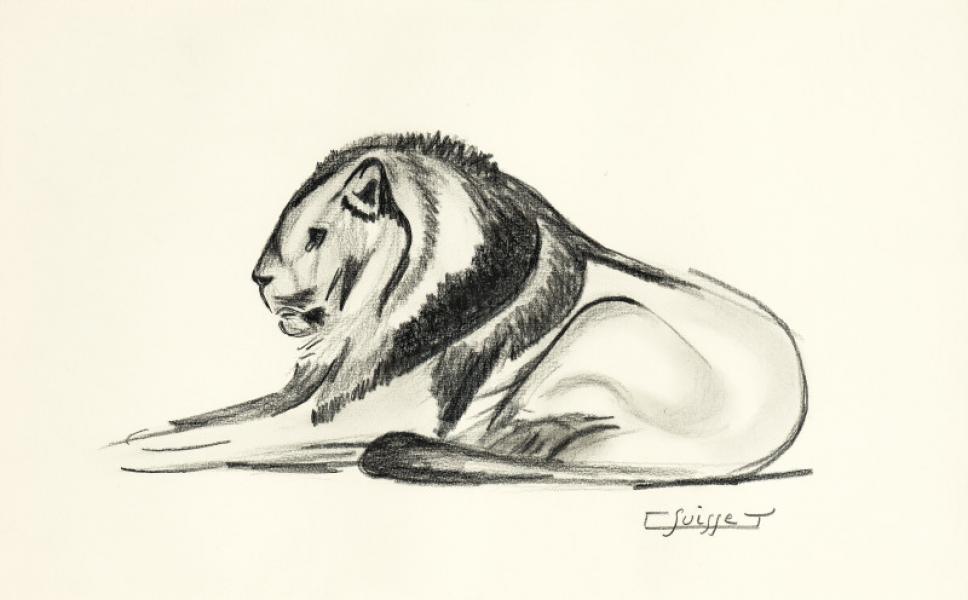 Lion couché Gaston SUISSE