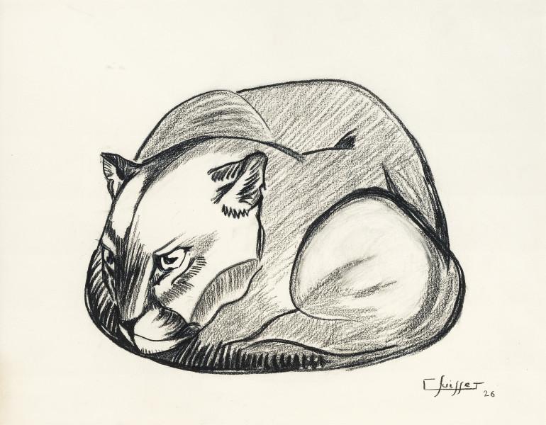 Panthère lovée, 1926
