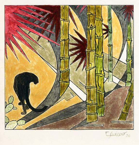 Panthère noire dans les bambous, 1926