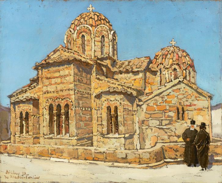 Athènes, petite église byzantine, 1938 Jacques MARTIN FERRIERES