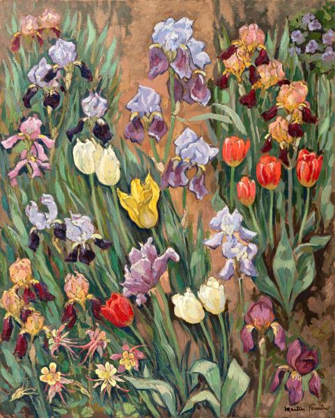 Iris et tulipes, 1962