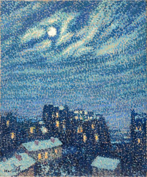 Paris, clair de lune sur la neige