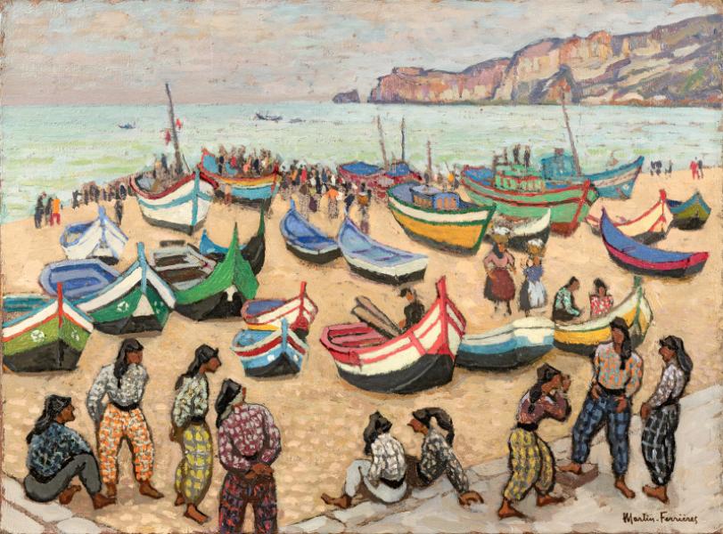 Portugal, le port de Nazaré, 1961 Jacques MARTIN FERRIERES