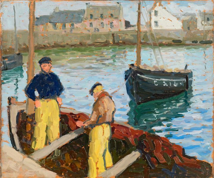 Pêcheurs bretons au port Jacques MARTIN FERRIERES
