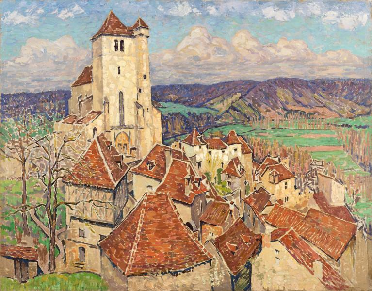 Saint Cirq Lapopie vu de la route du haut, c. 1925-30