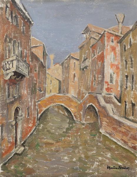 Venise, canal et ponts Jacques MARTIN FERRIERES