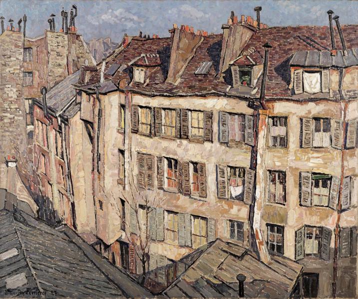 Vue côté cour depuis l’atelier du boulevard Saint Michel, c. 1927 Jacques MARTIN FERRIERES