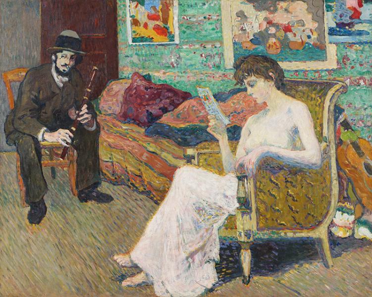 Le joueur de flûte, portrait de Georges d'Espagnat, 1895 Louis VALTAT
