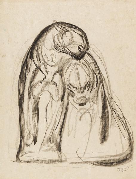 Deux panthères, esquisse