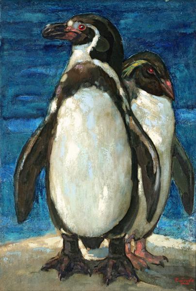 Deux pingouins l’un derrière l’autre, c. 1950