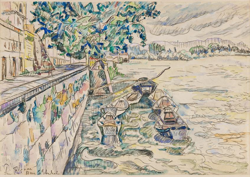 Bourg-Saint-Andéol, le quai, juin 1926
