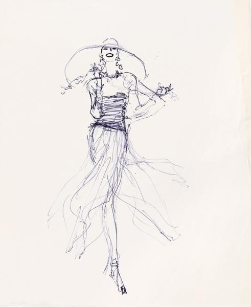 Grand chapeau, robe virevoltante (8)