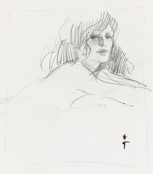 Nu féminin allongé René GRUAU