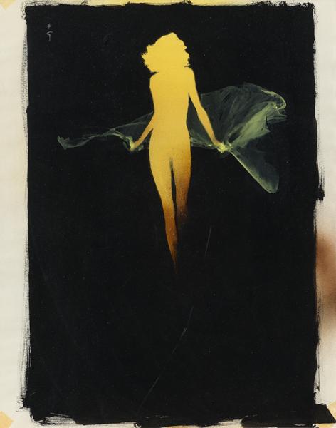 Projet publicitaire pour Dior parfums (Diorella) René GRUAU