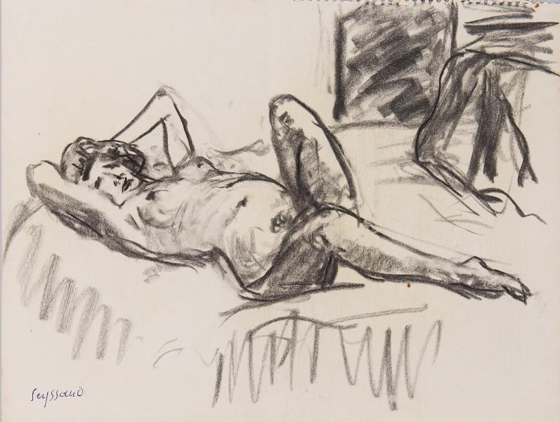 Femme nue, les bras croisés sous la nuque
