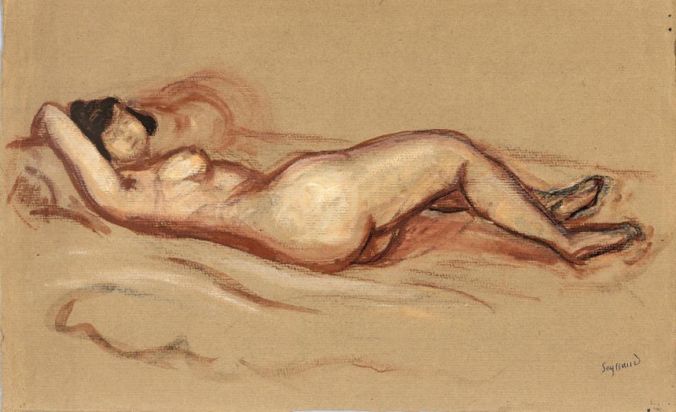 Femme nue étendue sur le dos