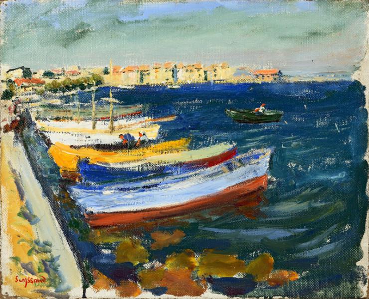 Barques à quai, Martigues, 1942 René SEYSSAUD