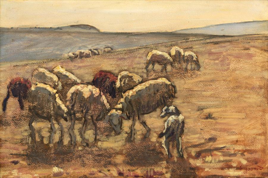 Les moutons, vers 1899 René SEYSSAUD