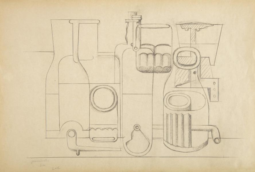 Nature morte puriste – Étude pour la toile “Le dé violet”, 1926