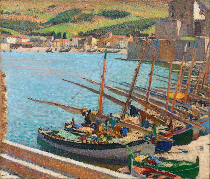 Collioure, les barques revenues au port Henri MARTIN
