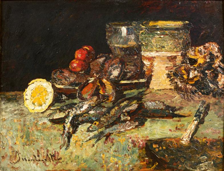 Nature morte aux oursins Adolphe MONTICELLI