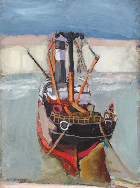 Chalutier dans le port de Toulon, 1929.