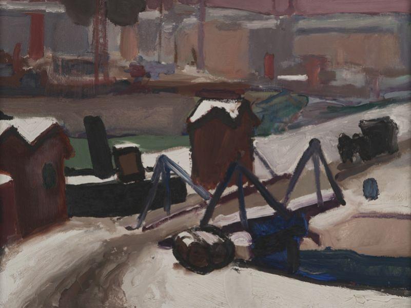 Le port de Marseille sous la neige, 1914.